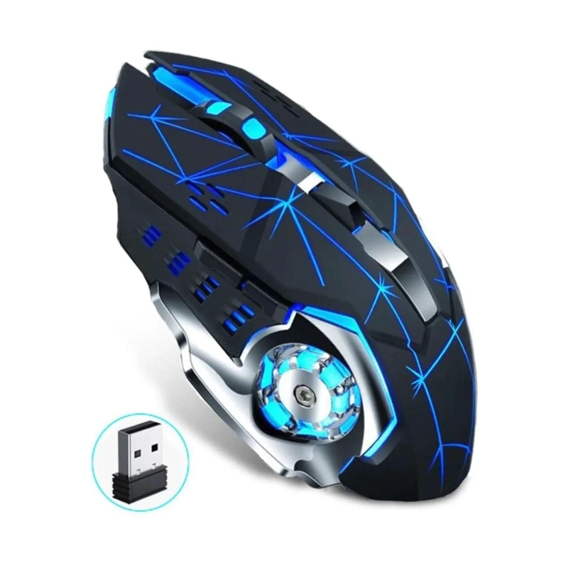 MOUSE GAMER INALAMBRICO RECARGABLE DPI 2400 NEGRO - 2