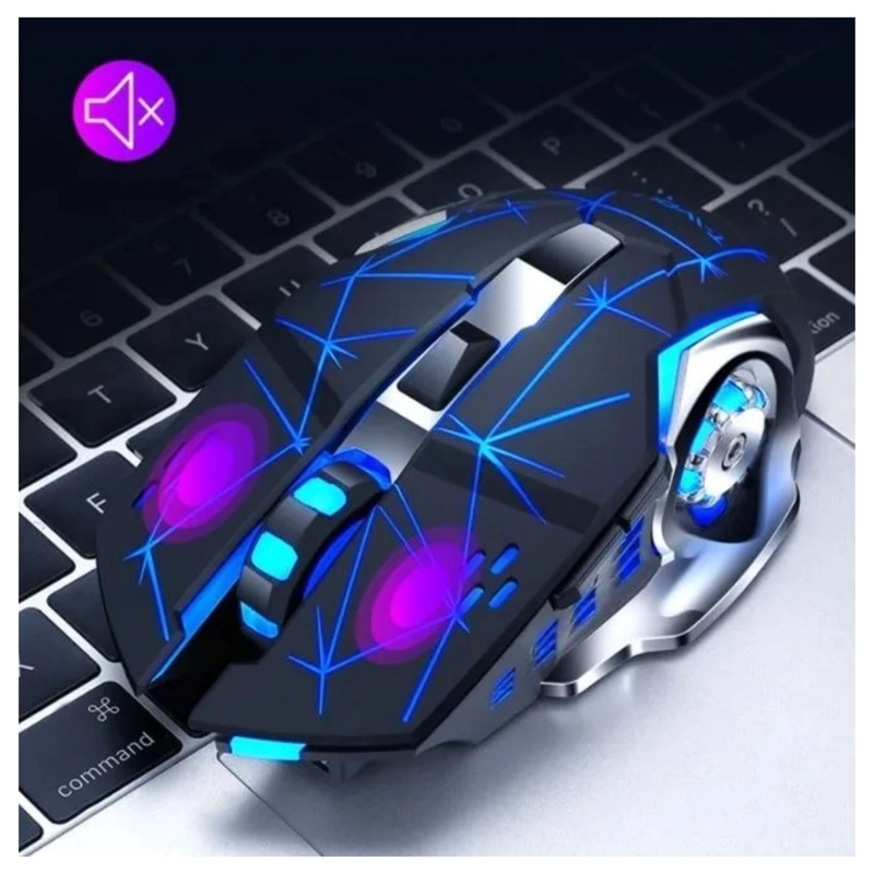 MOUSE GAMER INALAMBRICO RECARGABLE DPI 2400 NEGRO - 5