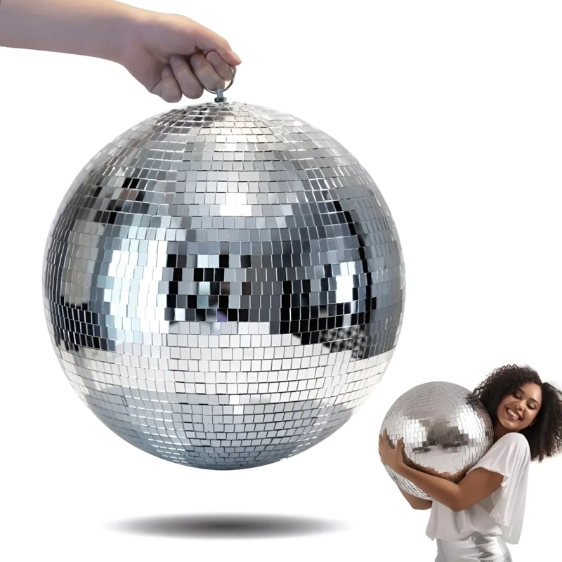 BOLA DISCO ESPEJO MOTOR GIRATORIO 40 CM - 3