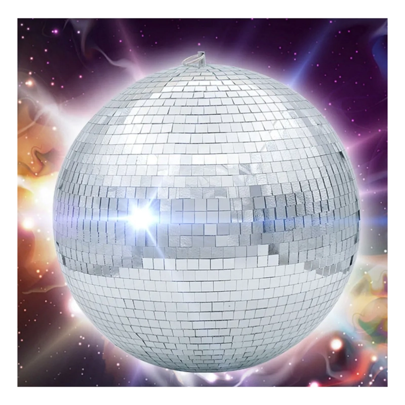 BOLA DISCO ESPEJO MOTOR GIRATORIO 40 CM - 4