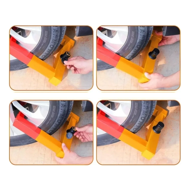 BLOQUEO RUEDA PROTECCION SEGURIDAD AUTO CAMIONETA 40X40X2 CM - 5