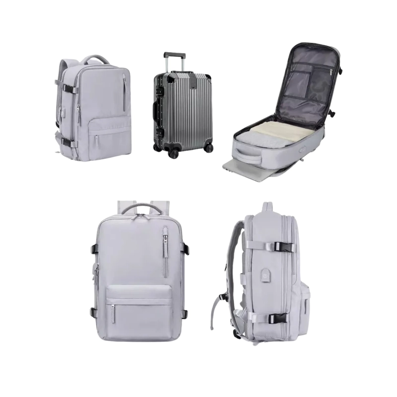 MOCHILA VIAJE SENDERISMO IMPERMEABLE 35 LT GRIS - 3