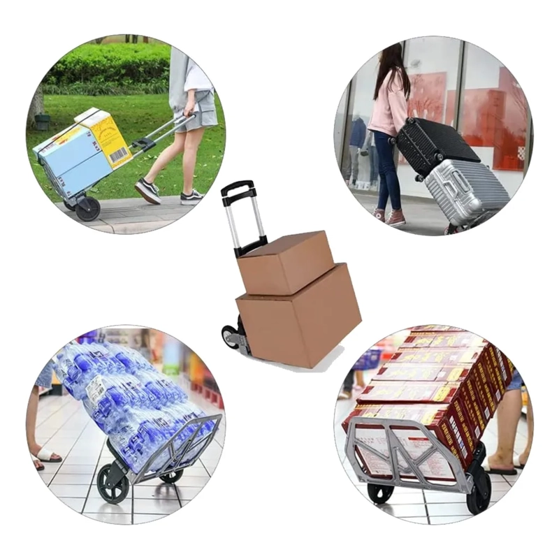 CARRO PLEGABLE ALUMINIO TRANSPORTE CARGA 70 KG - 6