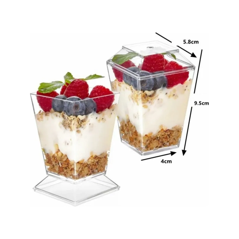 PACK 50 POCILLOS TAPA 150 ML 4X5.8X9.5 CM TRANSPARENTE - 5
