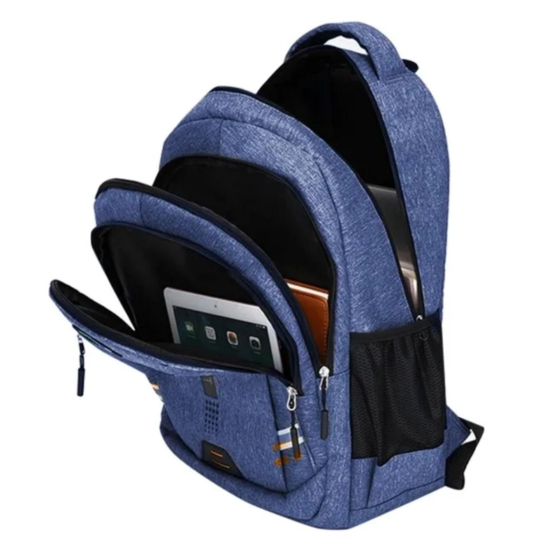 MOCHILA BOLSO COMPUTADORA VIAJE IMPERMEABLE 20 LT AZUL - 3