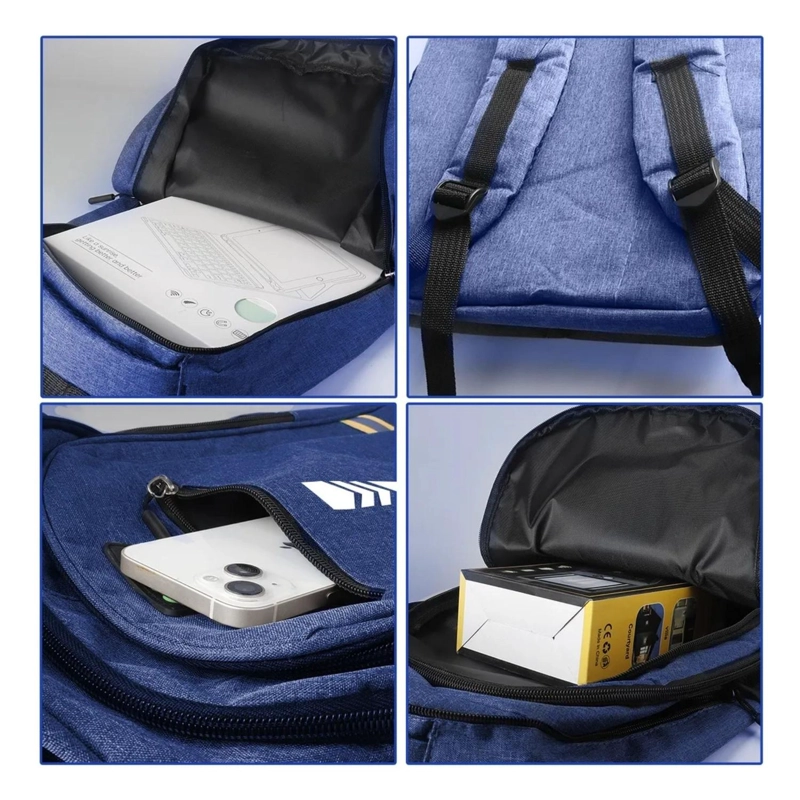 MOCHILA BOLSO COMPUTADORA VIAJE IMPERMEABLE 20 LT AZUL - 5