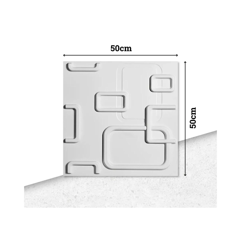 PACK 16 PANELS PVC DECORATIVO ARO 3D 50X50 CM - 2