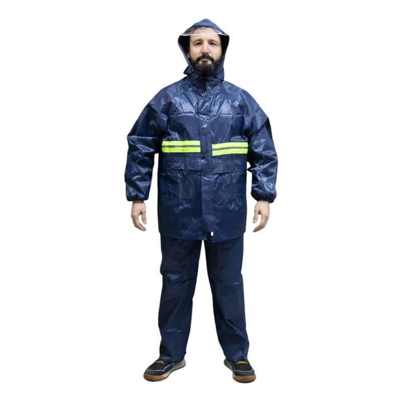 CONJUNTO CHUBASQUERO IMPERMEABLE PANTALON CHAQUETA TALLA L - 2
