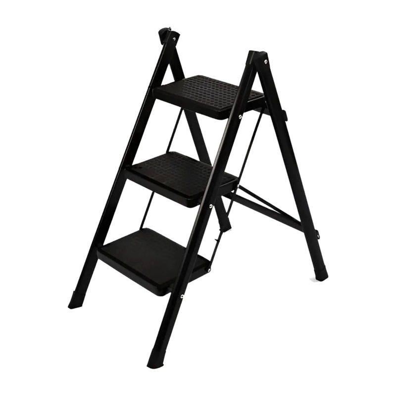ESCALERA BANQUETA PLEGABLE PORTATIL 3 ESCALONES 120 KG 46X4.6X88 CM - 1