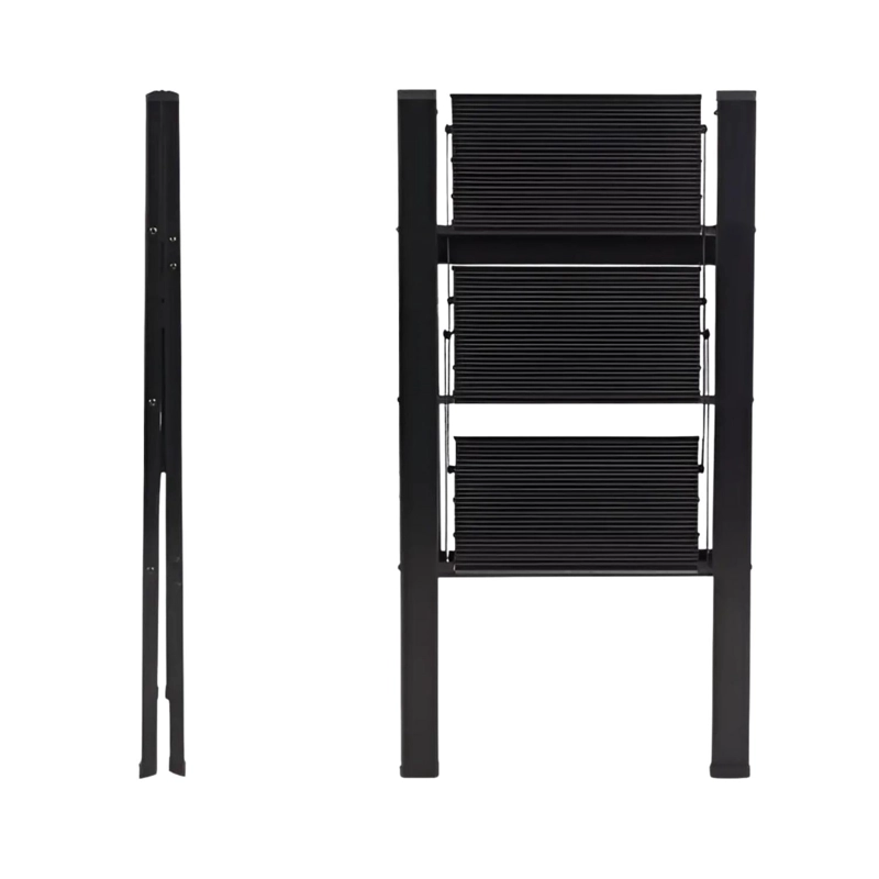 ESCALERA BANQUETA PLEGABLE PORTATIL 3 ESCALONES 120 KG 46X4.6X88 CM - 2