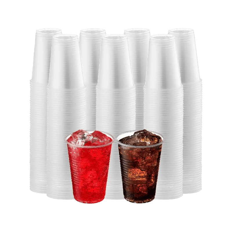PACK 50 VASOS PLASTICOS DESECHABLES 300 ML TRANSPARENTE - 4
