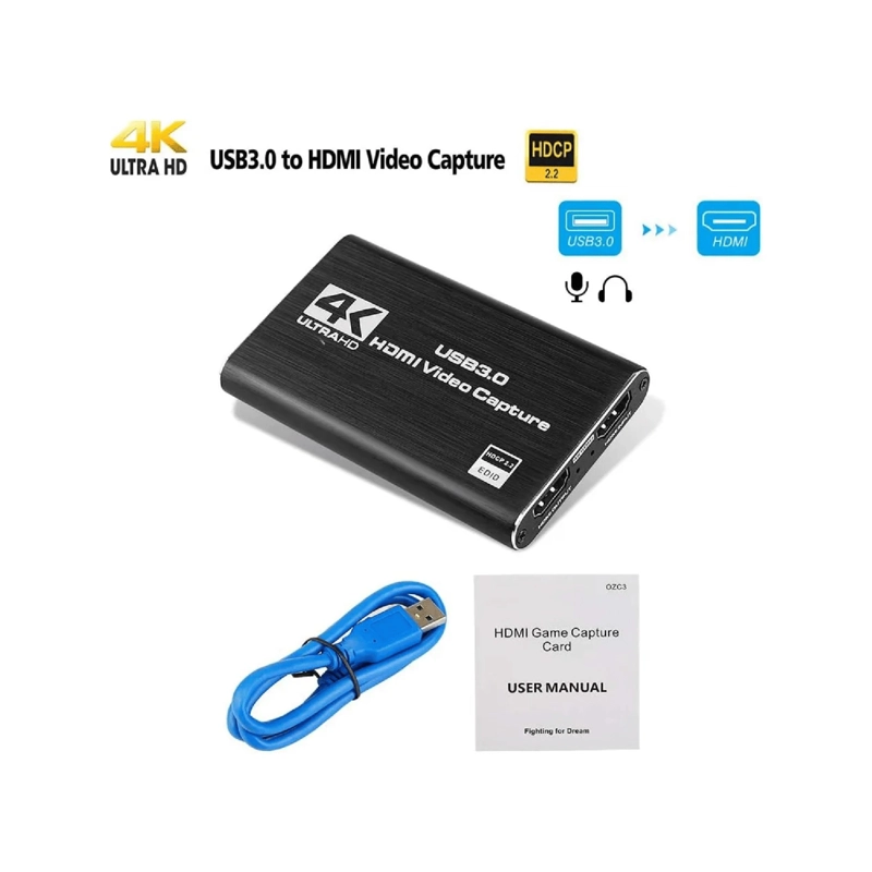 CAPTURADORA VIDEO ULTRA AUDIO STREAMING 4K - 4