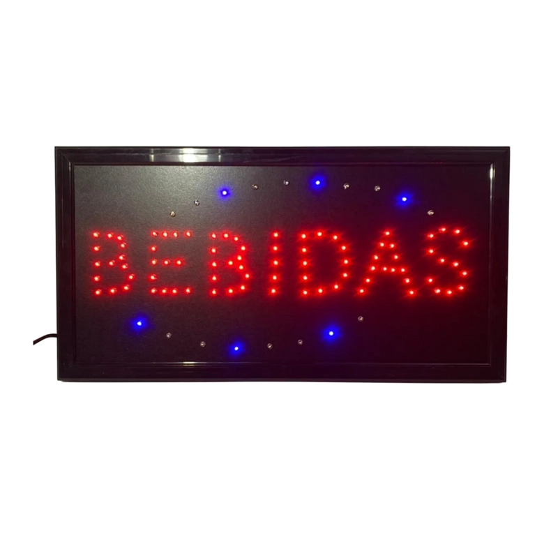 LETRERO LUZ LED 25X40 CM 1100 WATT BEBIDAS - 1