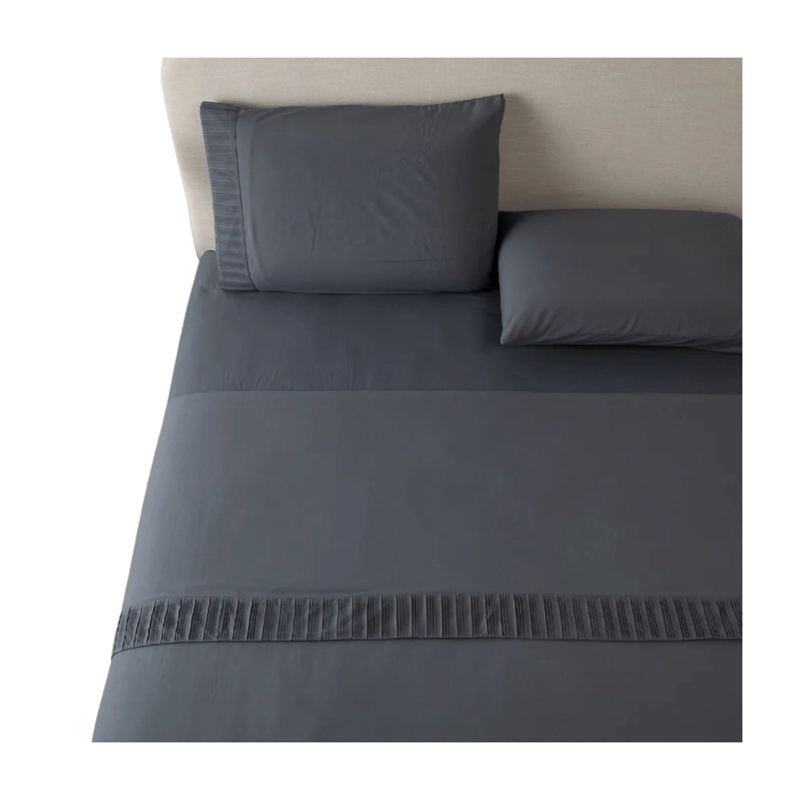 SABANAS COLCHON SUPER KING MICROFIBRA 300 HILOS GRIS OSCURO - 1