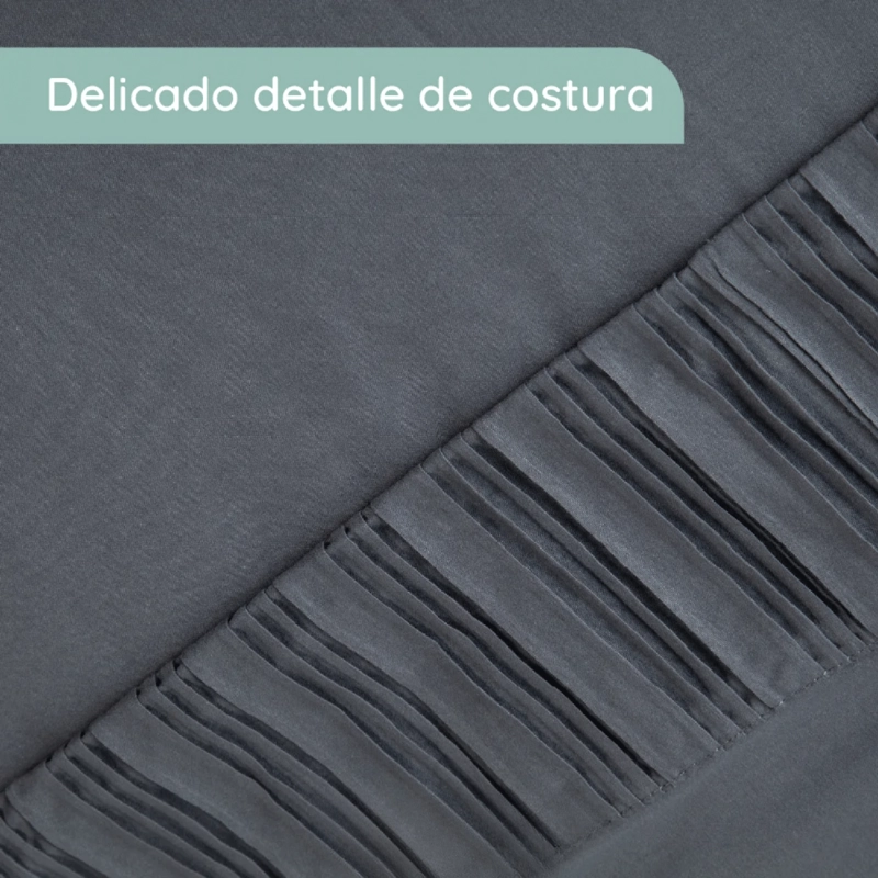 SABANAS COLCHON SUPER KING MICROFIBRA 300 HILOS GRIS OSCURO - 5