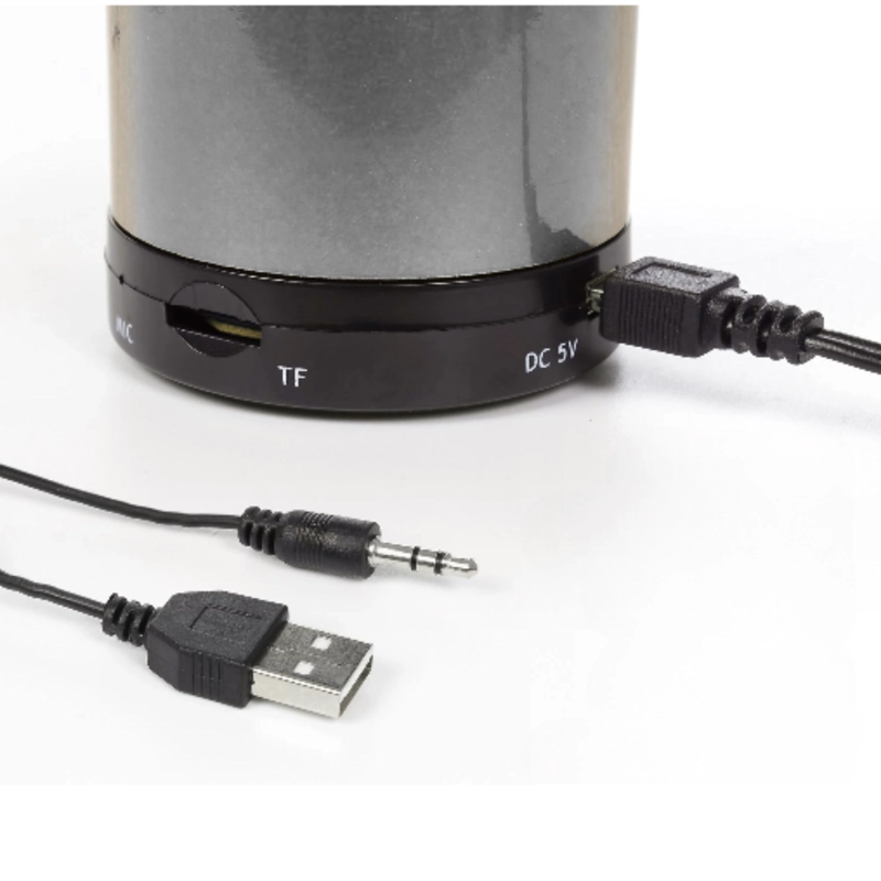 PARLANTE MINI BLUETOOTH PORTATIL PHILCO 3 WATT PLATEADO - 4