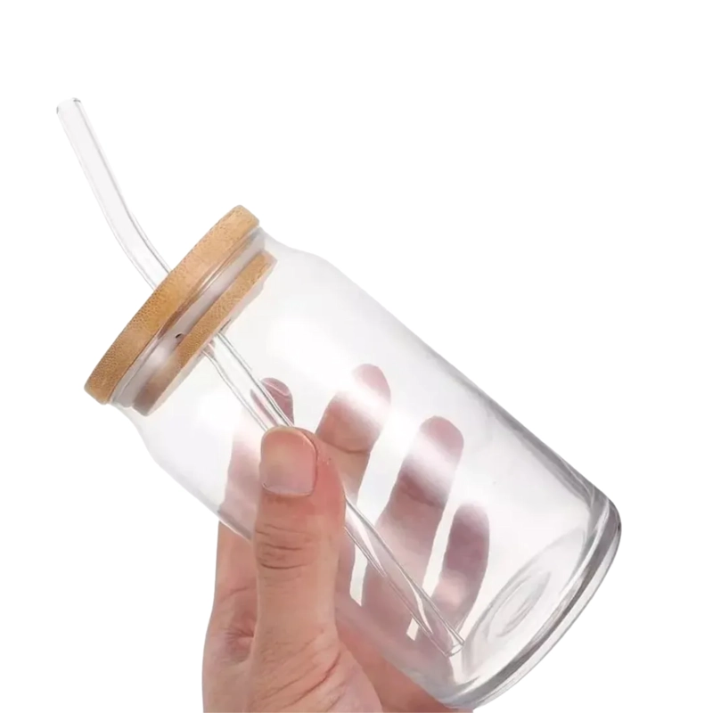 PACK 10 VASO LARA VIDRIO BOMBILLA TAPA BAMBU 550 ML - 3