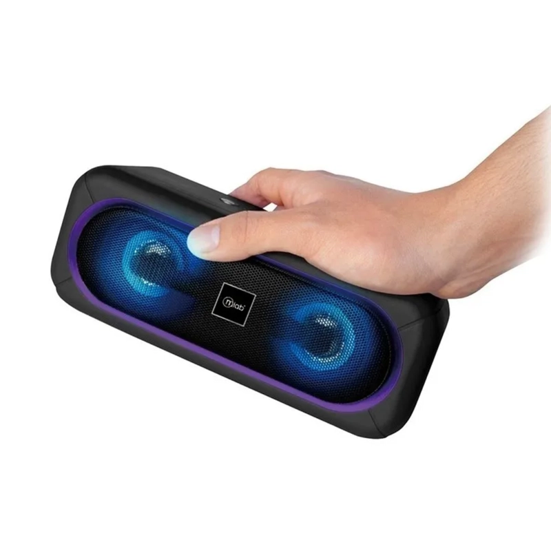 PARLANTE MINI BLUETOOTH PORTATIL MLAB 20 WATT NEGRO - 4
