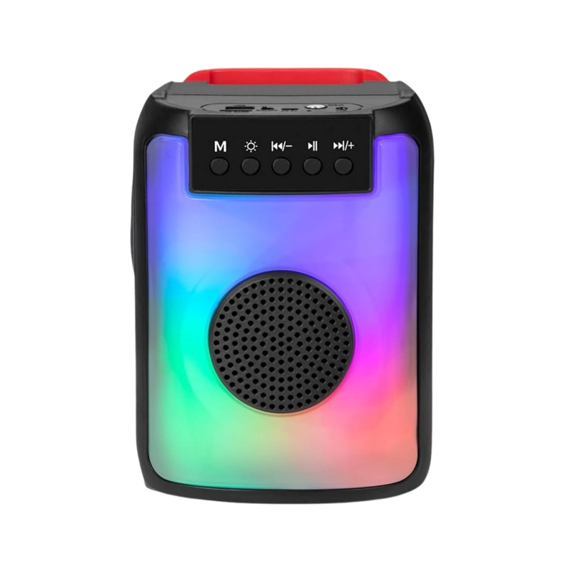 PARLANTE BLUETOOTH KARAOKE PORTATIL 10 WATT NEGRO - 1