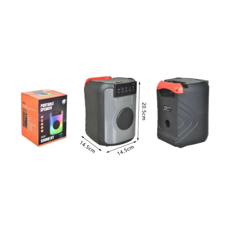 PARLANTE BLUETOOTH KARAOKE PORTATIL 10 WATT NEGRO - 4