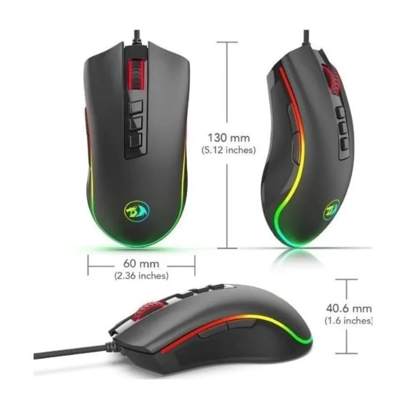 MOUSE GAMER PROFESIONAL RGB REDRAGON 10000 DPI NEGRO - 6