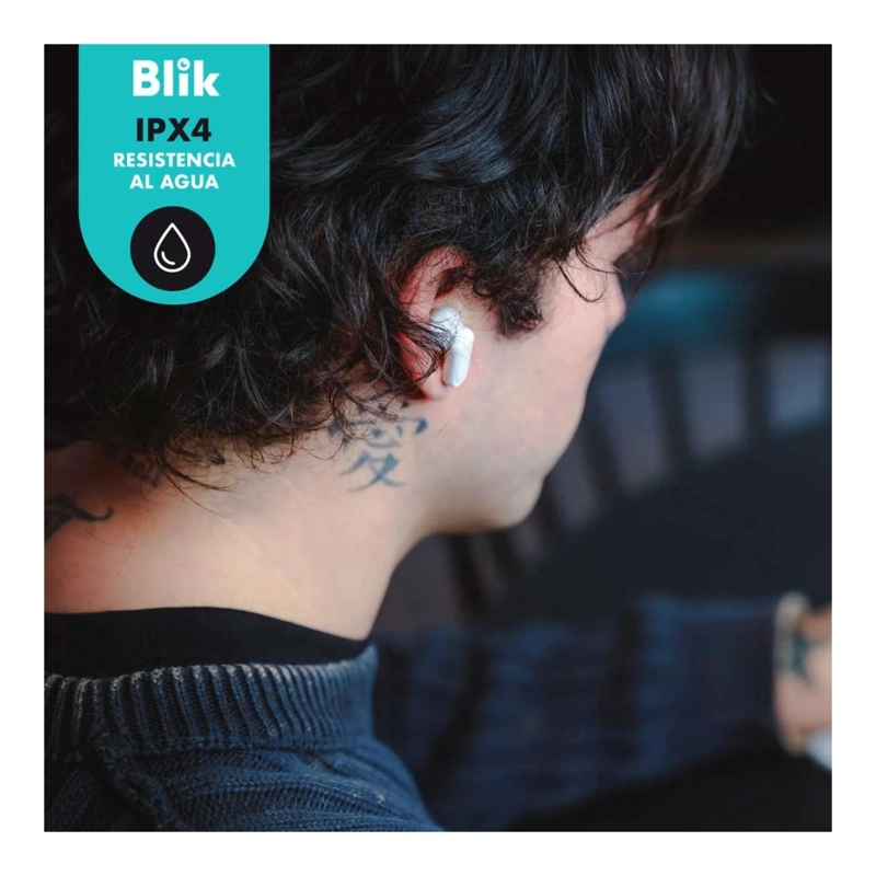 AUDIFONOS BLUETOOTH PORTATIL AIR BLIK 3 WATT BLANCO - 5