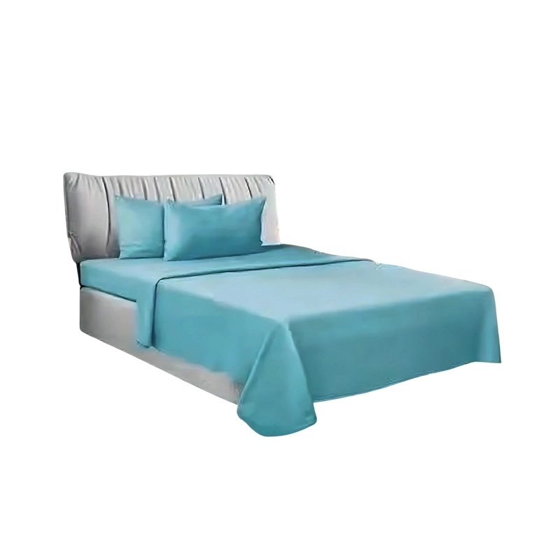 SABANAS 2 PLAZAS 4 PIEZAS POLAR 144 HILOS TURQUESA - 1
