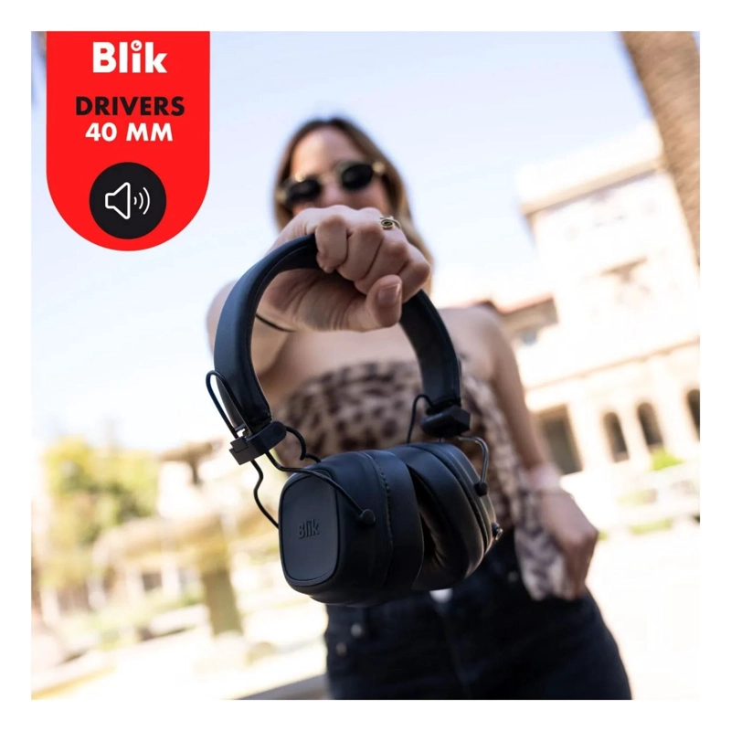 AUDIFONOS INALAMBRICOS BLUETOOTH BLIK FEEL 30 WATT NEGRO - 3