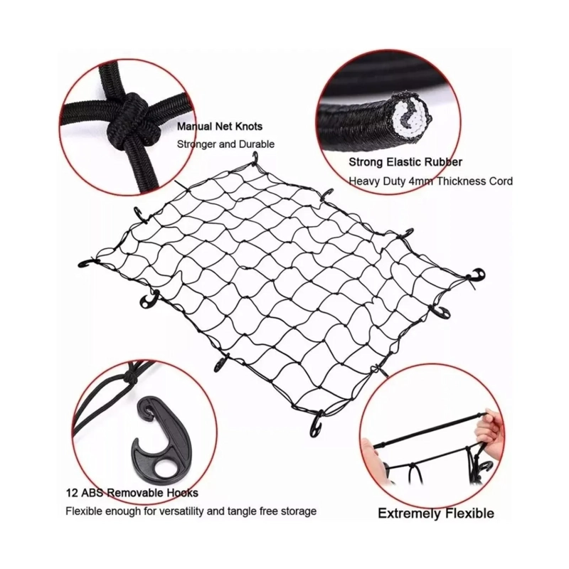 MALLA ELASTICA CAMPING PORTAEQUIPAJE 90X120 CM - 5