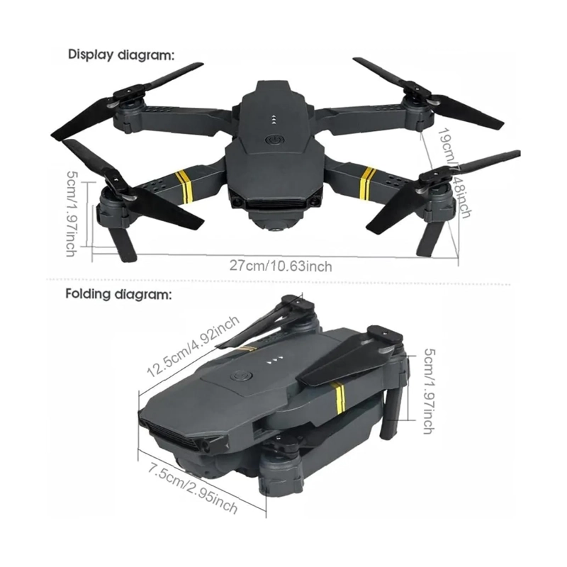 DRONE PROFESIONAL CAMARA 4K WIFI HD 20 MTS NEGRO - 4