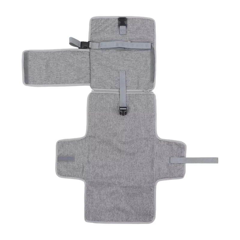 MUDADOR CAMBIADOR IMPERMEABLE PLEGABLE BEBE HORIZONTAL GRIS - 1