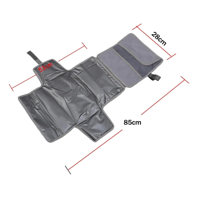MUDADOR CAMBIADOR IMPERMEABLE PLEGABLE BEBE HORIZONTAL GRIS - 3