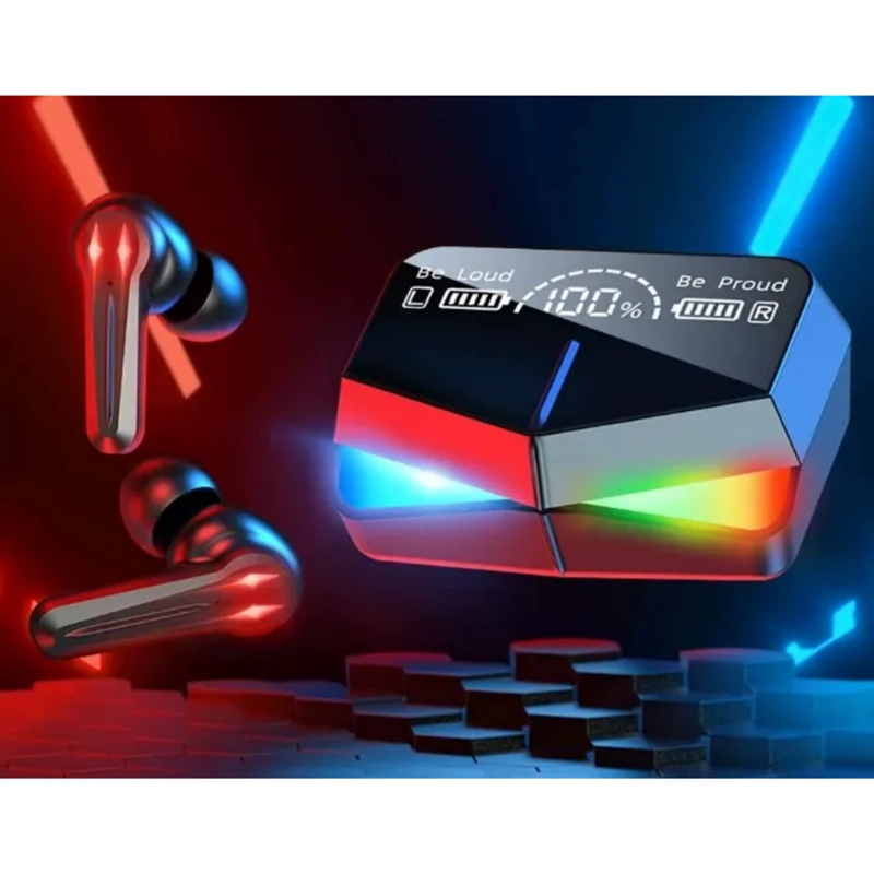 AUDIFONOS INALAMBRICOS BLUETOOTH RECARGABLES PANTALLA LED 10 WATT NEGRO - 4