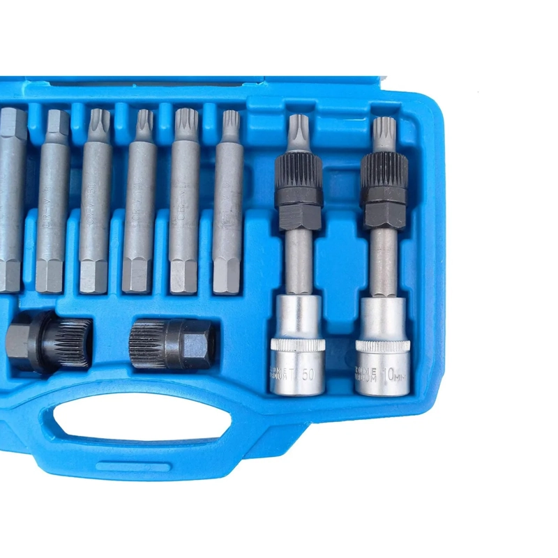 SET 13 PIEZAS EXTRACTOR POLEA ALTERNADOR UNIVERSAL 13.5X23.5X13.5 CM AZUL - 3