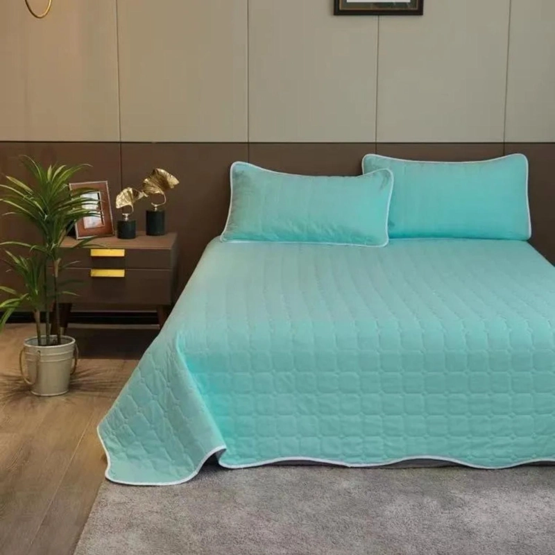 CUBRECAMA COBERTOR KING 2 FUNDAS 250X270 CM CELESTE - 4