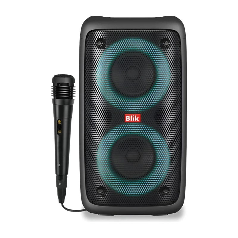 PARLANTE KARAOKE BLUETOOTH PORTATIL BLIK VOICE 3 MICROFONO 10 WATT NEGRO - 1