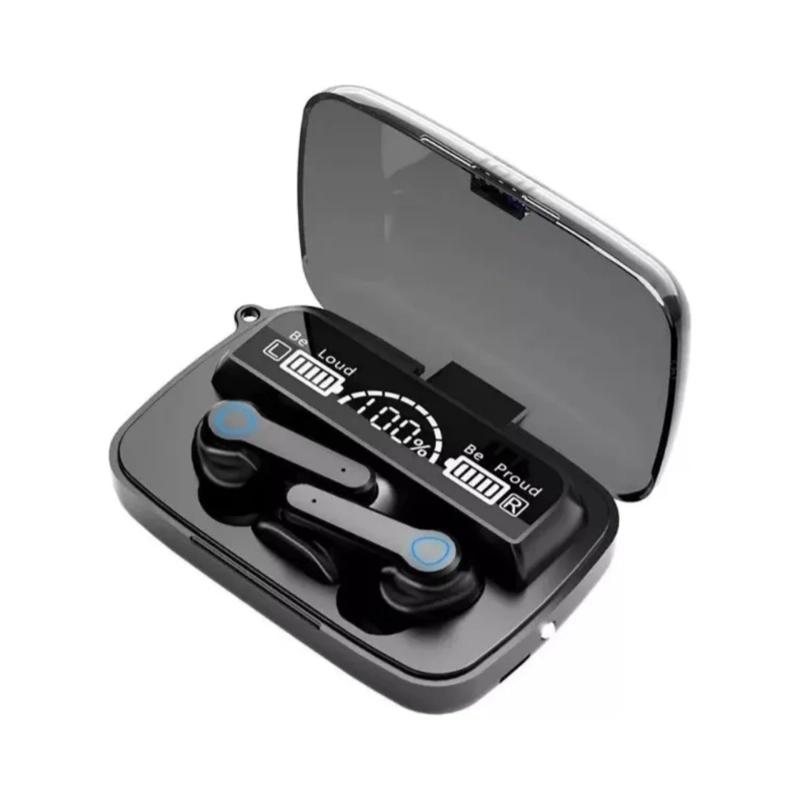 AUDIFONOS BLUETOOTH PANTALLA LED MANOS LIBRES 3 WATT NEGRO - 1