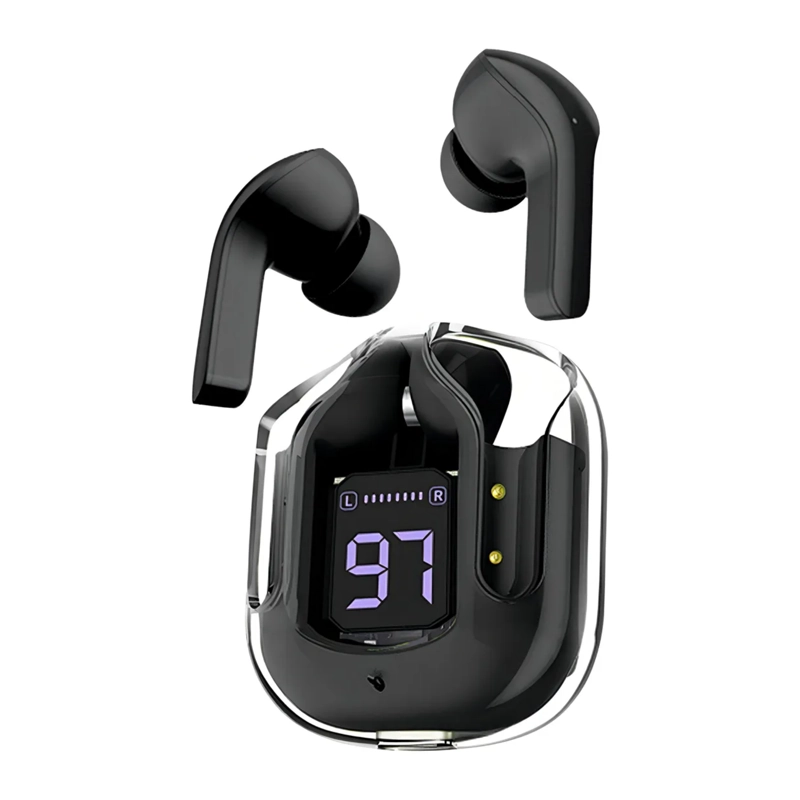 AUDIFONOS INALAMBRICOS BLUETOOTH PANTALLA LED 6 WATT NEGRO - 1