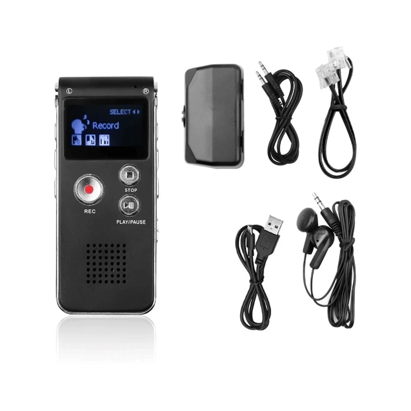 GRABADORA VOZ DIGITAL PROFESIONAL 20 HORAS USB 8GB - 6