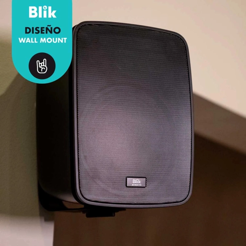 PACK 2 PARLANTES INSTALACION ACTIVOS BLUETOOTH FIDELITY BLIK 60 WATT NEGRO - 2