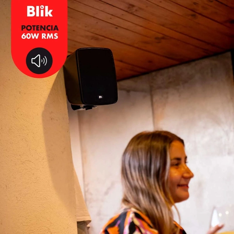 PACK 2 PARLANTES INSTALACION ACTIVOS BLUETOOTH FIDELITY BLIK 60 WATT NEGRO - 4