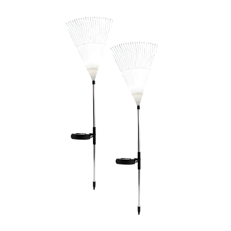 PACK 2 UNIDADES LUZ SOLAR NAVIDAD HADAS 24 CM BLANCO - 1