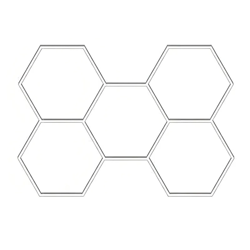 LUZ LED TALLER TECHO HEXAGONAL 6500K BLANCO - 1