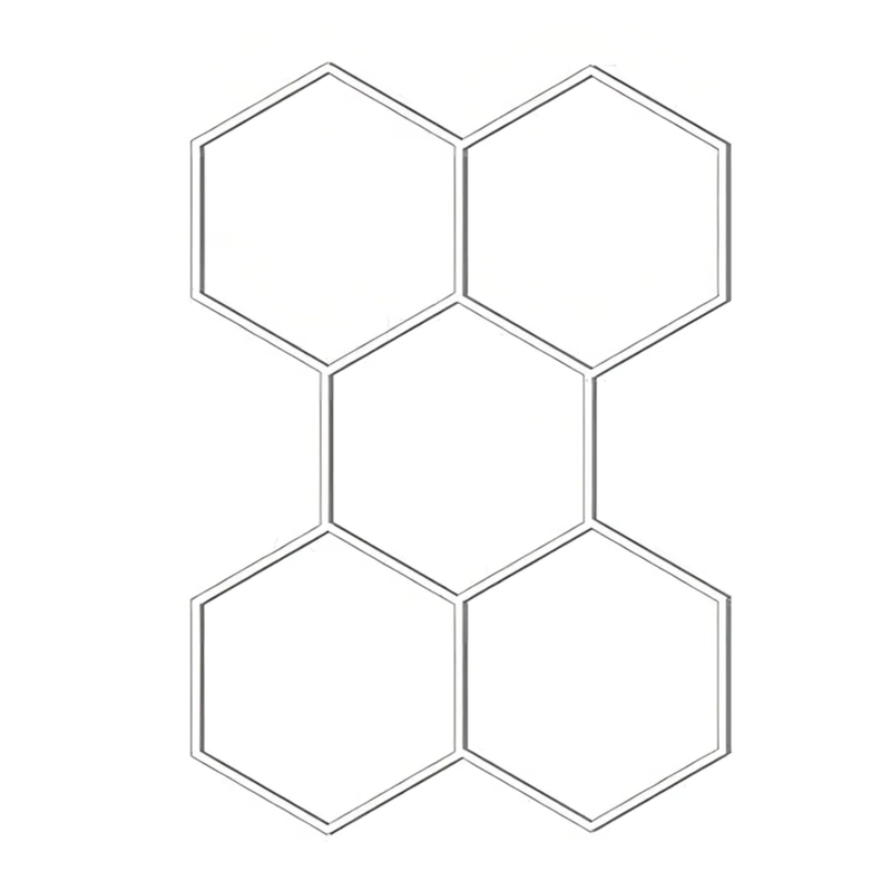 LUZ LED TALLER TECHO HEXAGONAL 6500K BLANCO - 2