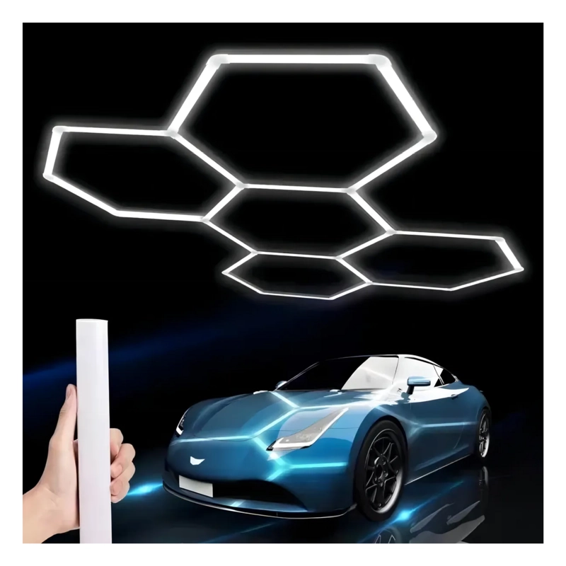 LUZ LED TALLER TECHO HEXAGONAL 6500K BLANCO - 3