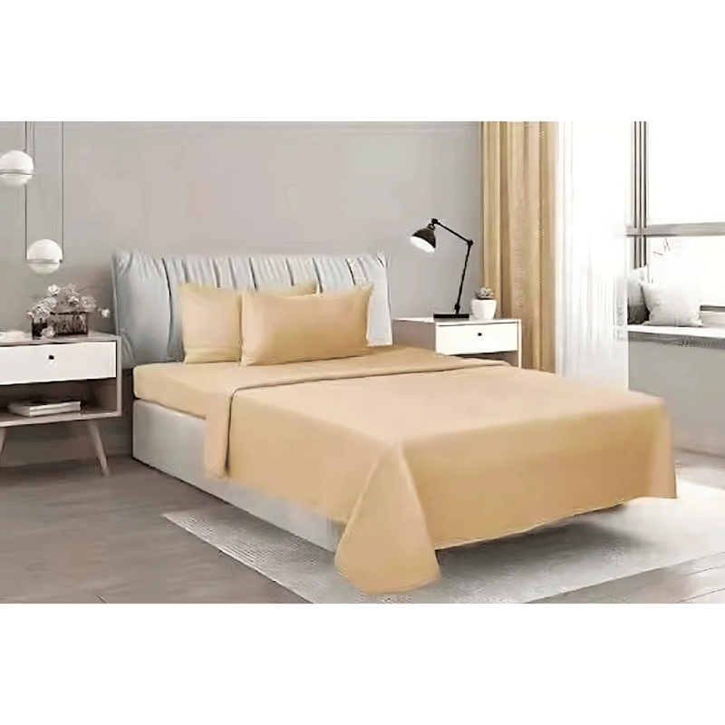 SABANAS 2 PLAZAS 4 PIEZAS POLAR 144 HILOS BEIGE - 4