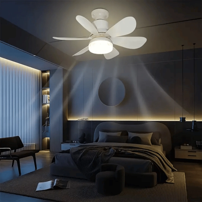 FOCO LAMPARA LED VENTILADOR FLOR TECHO 40 WATT CONTROL - 6