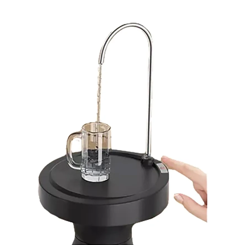 BOMBA DISPENSADOR AGUA ELE CTRICO RECARGABLE USB BOTELLON NEGRO - 2