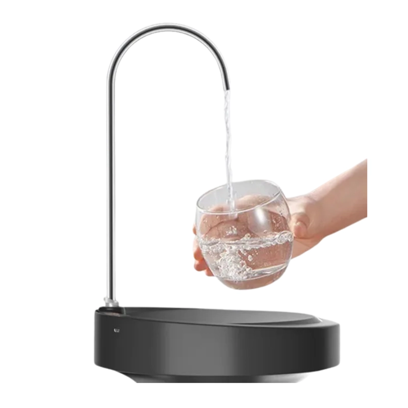 BOMBA DISPENSADOR AGUA ELE CTRICO RECARGABLE USB BOTELLON NEGRO - 3