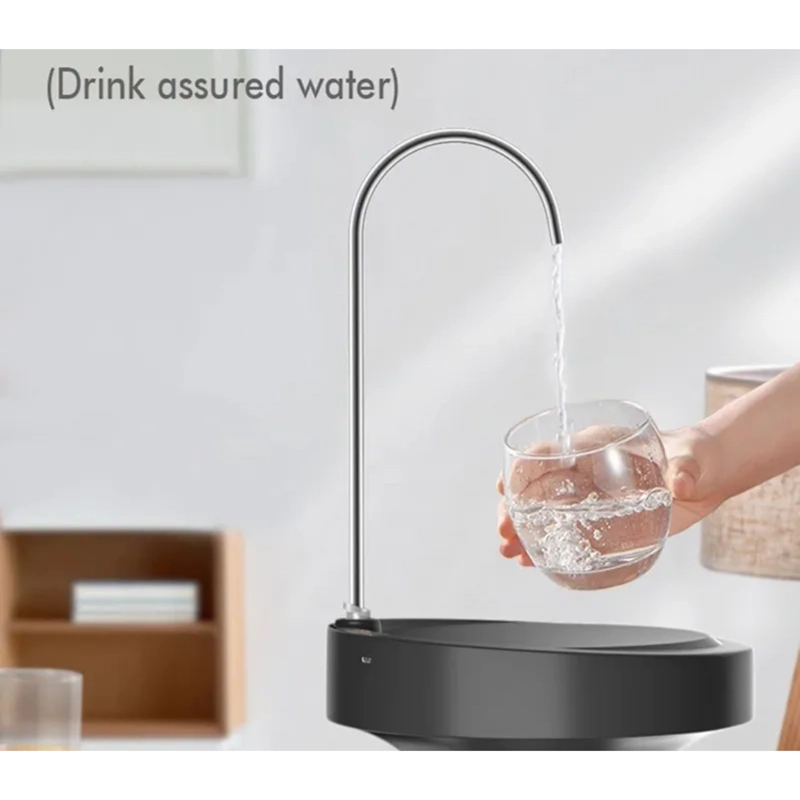 BOMBA DISPENSADOR AGUA ELE CTRICO RECARGABLE USB BOTELLON NEGRO - 5